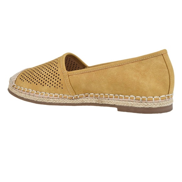 Journee Collection Rosela Perforated Faux Leather Flats - Picture 4 of 7